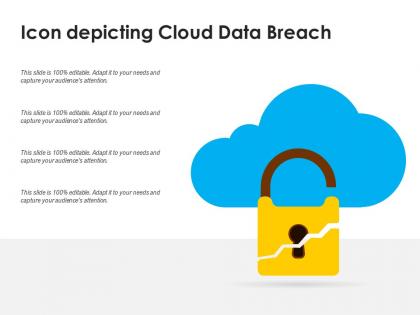 Icon depicting cloud data breach
