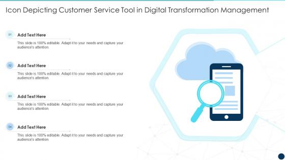 Icon Depicting Customer Service Tool In Digital Transformation Management