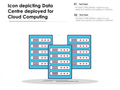 Icon depicting data centre deployed for cloud computing