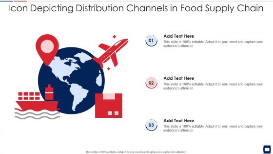 Icon depicting distribution channels in food supply chain