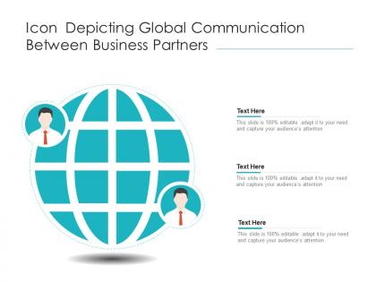 Icon depicting global communication between business partners