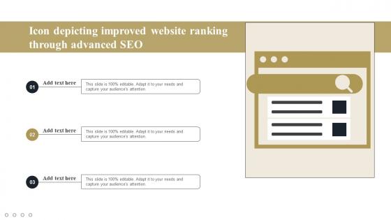 Icon Depicting Improved Website Ranking Through Advanced SEO