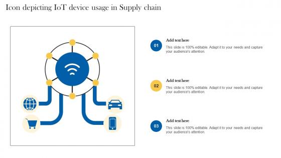 Icon Depicting IoT Device Usage In Supply Chain