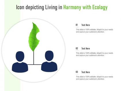 Icon depicting living in harmony with ecology