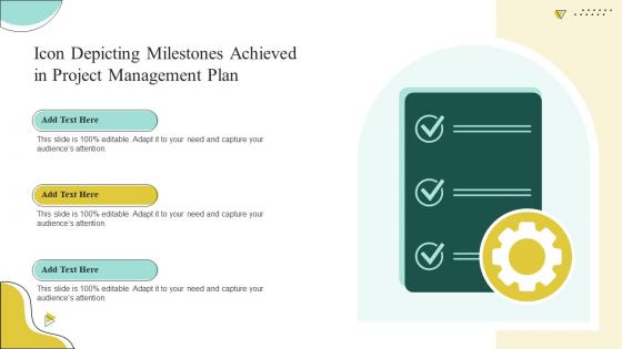 Icon Depicting Milestones Achieved In Project Management Plan