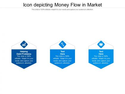 Icon depicting money flow in market ppt powerpoint presentation file format cpb