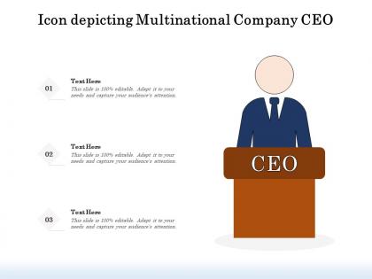 Icon depicting multinational company ceo