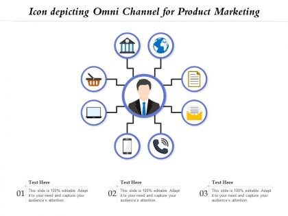 Icon depicting omni channel for product marketing