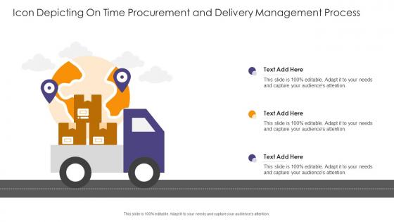 Icon Depicting On Time Procurement And Delivery Management Process