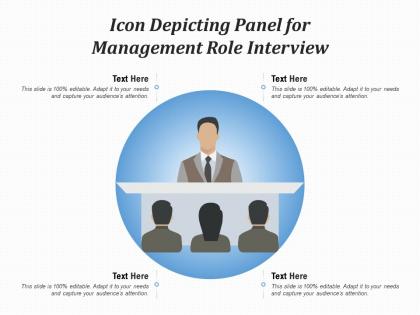 Icon depicting panel for management role interview