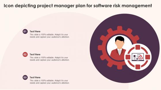 Icon Depicting Project Manager Plan For Software Risk Management