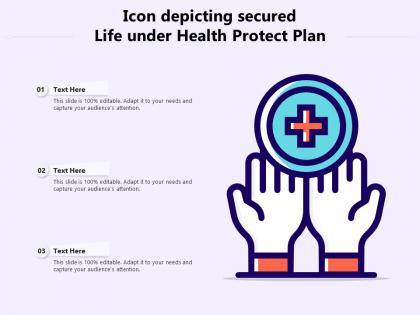 Icon depicting secured life under health protect plan