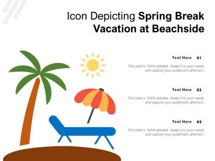 Icon depicting spring break vacation at beachside