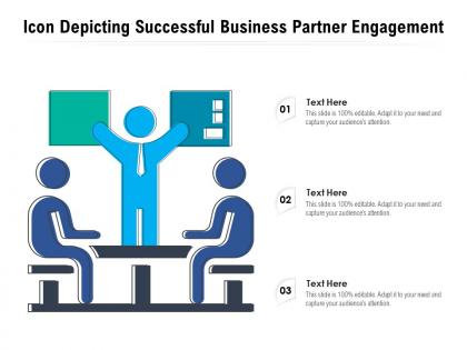 Icon depicting successful business partner engagement