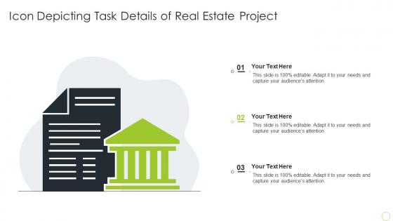 Icon Depicting Task Details Of Real Estate Project