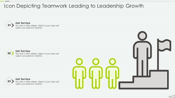 Icon Depicting Teamwork Leading To Leadership Growth
