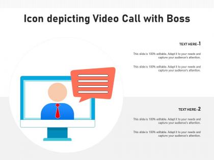 Icon depicting video call with boss