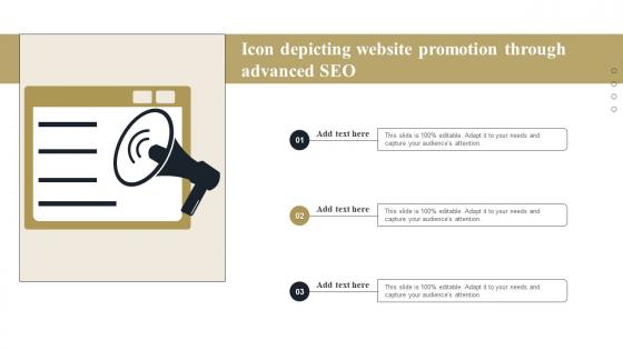 Icon Depicting Website Promotion Through Advanced SEO