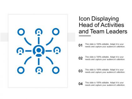 Icon displaying head of activities and team leaders