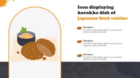 Icon Displaying Korokke Dish Of Japanese Food Cuisine