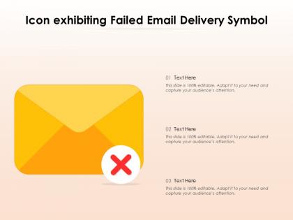 Icon exhibiting failed email delivery symbol