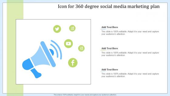 Icon For 360 Degree Social Media Marketing Plan