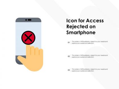 Icon for access rejected on smartphone