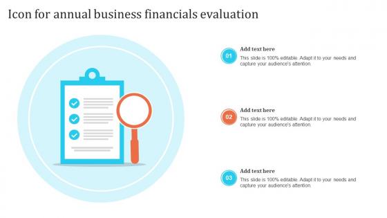 Icon For Annual Business Financials Evaluation