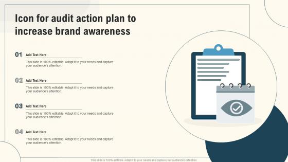Icon For Audit Action Plan To Increase Brand Awareness