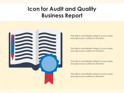 Icon for audit and quality business report