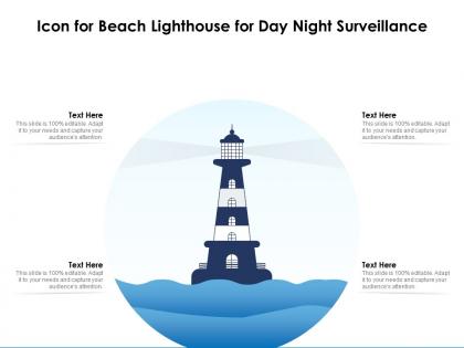 Icon for beach lighthouse for day night surveillance