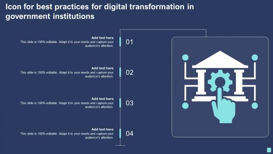 Icon For Best Practices For Digital Transformation In Government Institutions