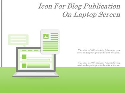 Icon for blog publication on laptop screen