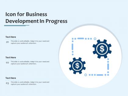 Icon for business development in progress