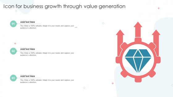 Icon For Business Growth Through Value Generation