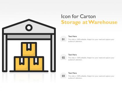 Icon for carton storage at warehouse