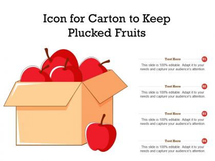 Icon for carton to keep plucked fruits