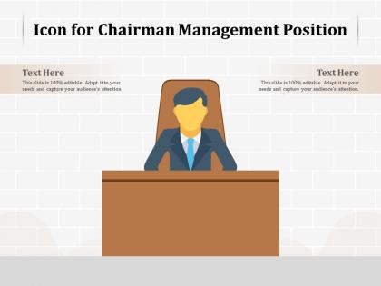 Icon for chairman management position