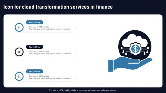 Icon For Cloud Transformation Services In Finance
