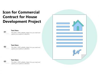 Icon for commercial contract for house development project