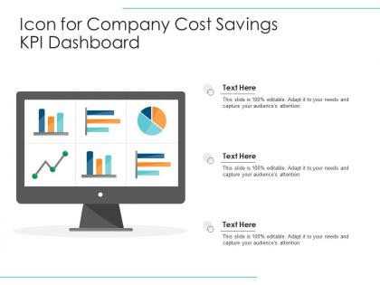 Icon for company cost savings kpi dashboard