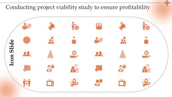 Icon For Conducting Project Viability Study To Ensure Profitability Ppt Professional Deck