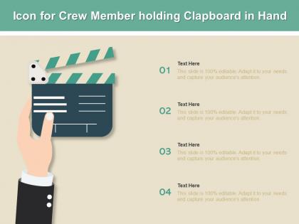 Icon for crew member holding clapboard in hand