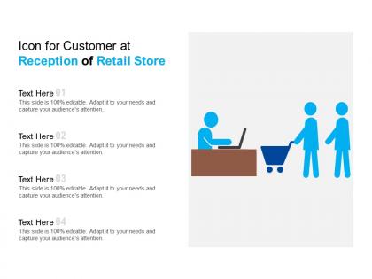 Icon for customer at reception of retail store