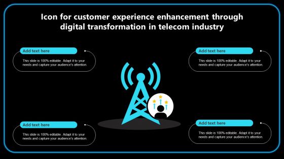 Icon For Customer Experience Enhancement Through Digital Transformation In Telecom Industry