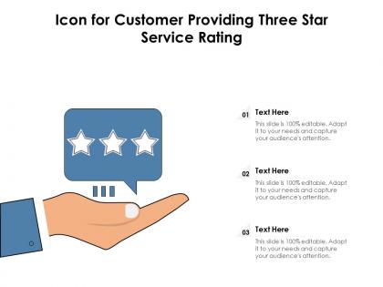 Icon for customer providing three star service rating