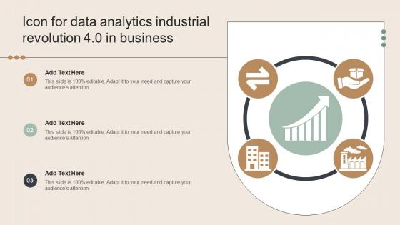 Icon For Data Analytics Industrial Revolution 4 0 In Business