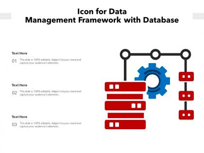 Icon for data management framework with database