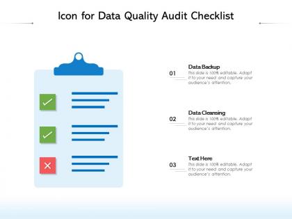 Icon for data quality audit checklist