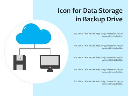 Icon for data storage in backup drive